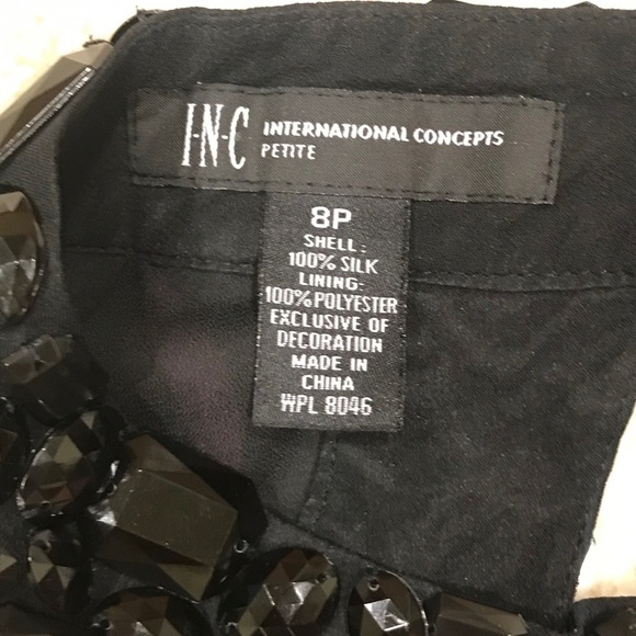 I.N.C. Y2K fuchsia/black animal print silk halter top Size 8P - Picture 3 of 5